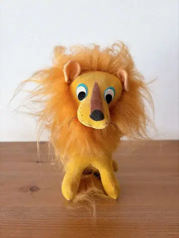 쇼와 레트로 오가쿠즈 인형 라이온 레어 봉제 인형 레트로 팝