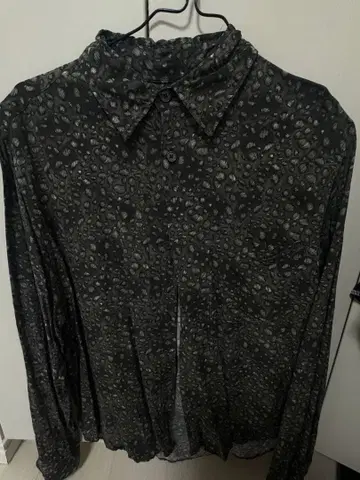 ZARA 남성용 패턴 셔츠 블랙 그레이