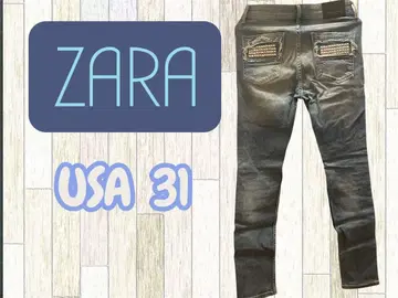 ZARA 스터드 장식 청바지 USA 31