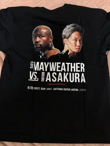 새상품 L! 초 RIZIN 메이웨더 vs 아사쿠라 미쿠루 셔츠