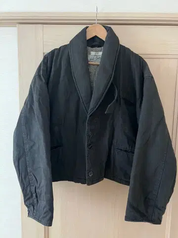 80s simis 숏 기장 충전솜 블루종 빈티지