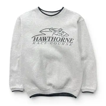 구제 의류 00S USA 제조 호손 경마장 빈티지 맨투맨 프린트