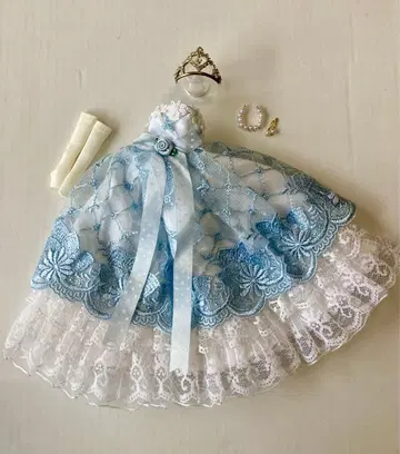 리카짱 제니짱 드레스 티아라 장갑 액세서리 신발 세트