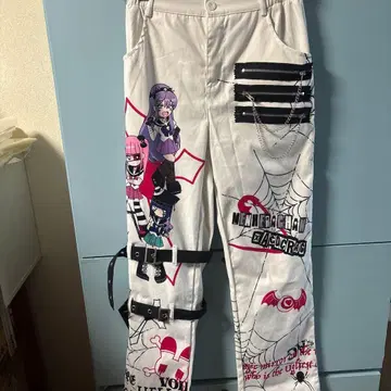 ACDCRAG EMO 펑크 멘헤라짱 롱팬츠 바지 화이트