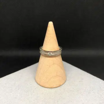 즉시 결제 K14WG 화이트 골드 0.06 다이아몬드 반지 8호