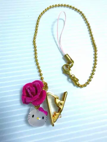 장미 클립 헬로키티 호출기 체인 헤이세이 레트로 산리오