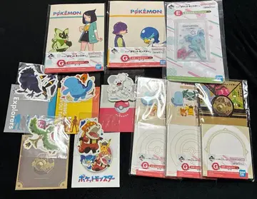 포켓몬스터 애니메이션 제일복권 플레이크 스티커 등 종합 세트