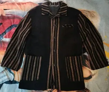 스트라이프 디자인 캐주얼 자켓 보헤미안 스타일