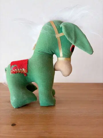 쇼와 레트로 나무 인형 말 희귀템 봉제 인형 레트로 팝