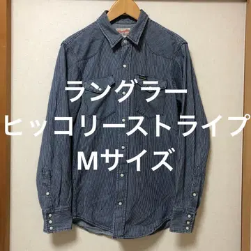 WRANGLER 히코로 스트라이프 웨스턴 셔츠 M 랭글러 구제 의류