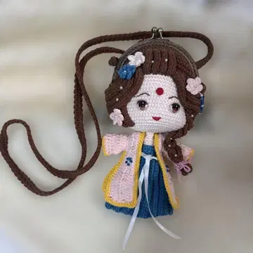 귀여운 여자아이 가마구치 숄더 파우치