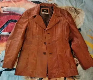 가죽 자켓 카멜 브라운 소가죽 카우 레더 천연 가죽
