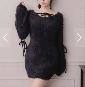 리본 테이프 페더 니트 원피스 pium 피움