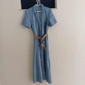 ZARA 데님 블루 셔츠 원피스 M