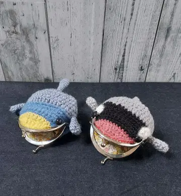 파랑새와 벚꽃새의 가마구치 지갑