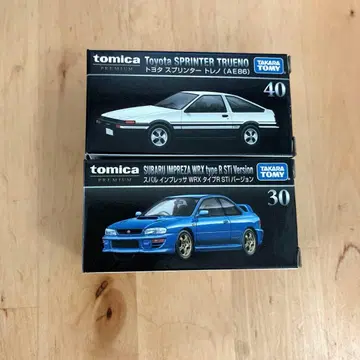 이니셜D 토미카 프리미엄 2대 세트 AE86 스바루 임프레자 WRX