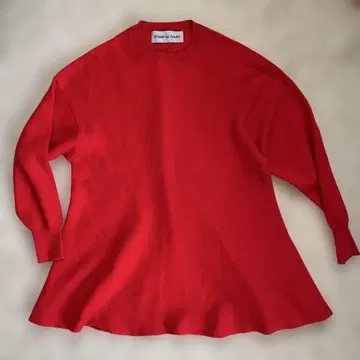 스탬프앤다이어리 프리 사이즈 빨간색 A라인 스웨터