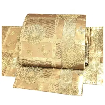 [ 순수 실크 2부식 조립식 오비 ] 금채 화문 간편 장착 락오비