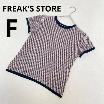 FREAK'S STORE 프릭스스토어 반팔 니트 올 패턴 핑크 F