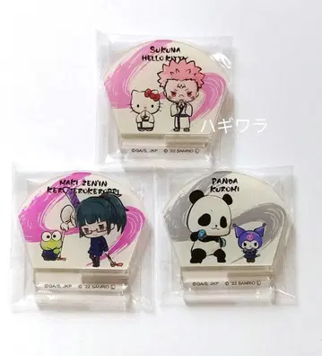 주술회전 x 산리오 로손 아크릴 스탠드 3점 세트