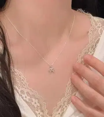 S925 은 리본 모티브 목걸이 983