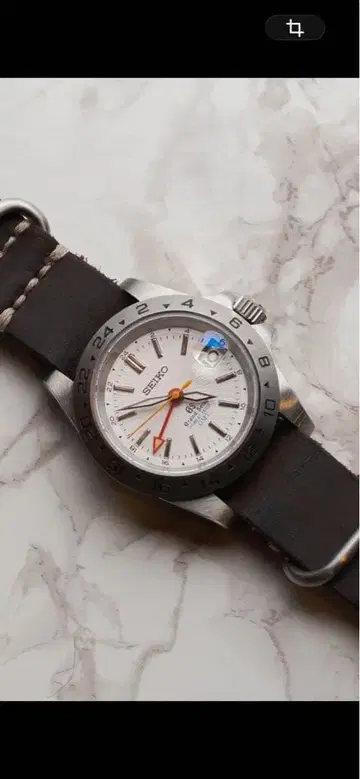 mod 자동 시계 GMT 기능 화이트 다이얼 NH34