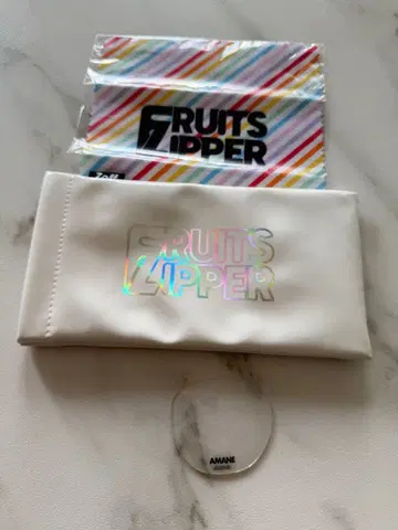 FRUITS ZIPPER 안경 케이스 화이트 Zoff