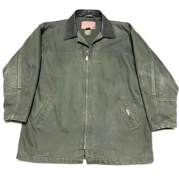 빈티지 ELKMONT 덕 원단 코튼 블루종 2XL 카키