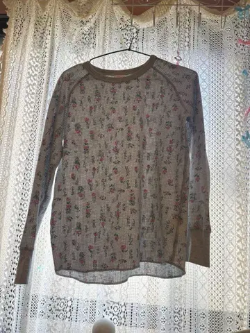 y2k JEMORGAN 꽃무늬 긴팔 T셔츠 모리걸