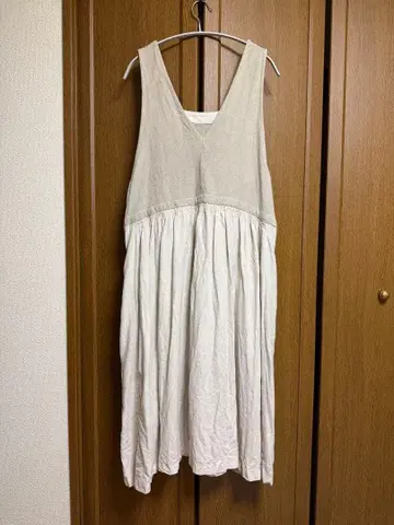 nest Robe 린넨 에이프런 드레스