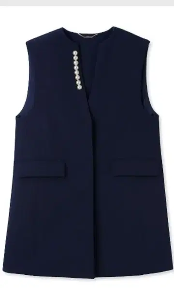 셀포드 CELFORD 펄 넥 롱 베스트 블랙 BLK