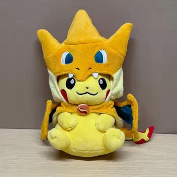 메가 리자몽 Y 판초를 입은 피카츄 봉제 인형 메가 도쿄