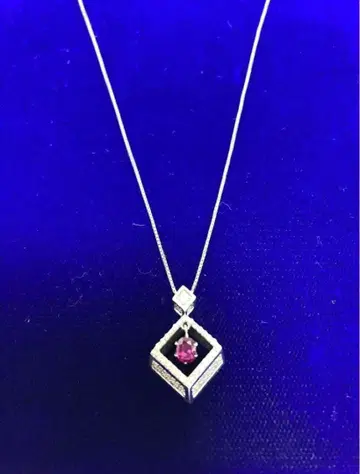 루비 목걸이 / 체인 플라티나