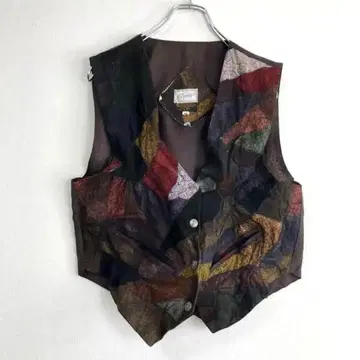 가죽 패치워크 디자인 절개 베스트 여성용 구제 의류