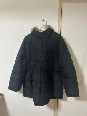 GAP 후드 부착 블랙 다운 자켓 XL