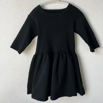 mieli invariant 페플럼 니트 반팔 블랙