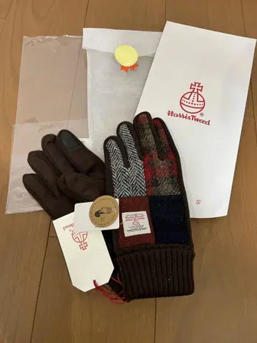 Harris Tweed 체크 무늬 장갑