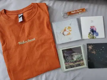 SideChest M 밴드 티셔츠 CD 4장 키링 묶음 판매 국내 락