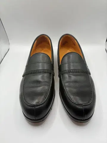 착용 적음 파드로네 PADRONE 핑킹 로퍼 40 블랙 가죽