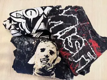 호러계 셔츠 3개 세트 misfits TEXAS CHAINSAW 화려한