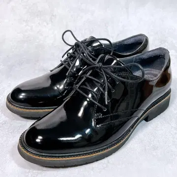 미사용급 [ 락포트 ] 레이스업 슈즈 (22.5) 에나멜 블랙