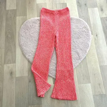 프릭스스토어 멜란지 니트 팬츠 화려하고 귀여운 컬러 이지 플레어 팬츠