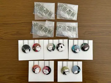 제일복권 주술회전 5주년 로고 아크릴 스탠드 4종 캔뱃지 5종 세트