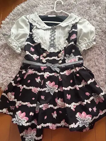 LIZLISA Creamy Berry 패턴 셋업 블랙