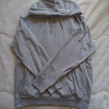 유니클로 남성용 그레이 후드 부착 후드티 XL