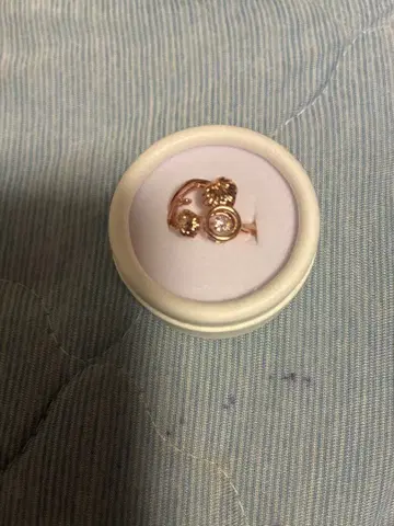 교토 시모가모 신사 아이노와모리 핑크 골드 반지