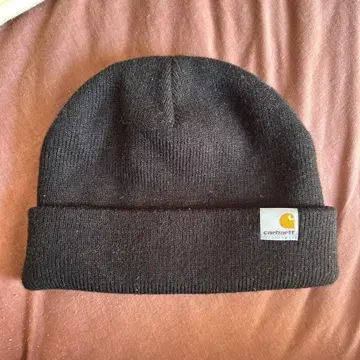 Carhartt 블랙 니트 모자 원사이즈