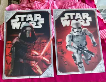 STAR WARS 3D 입체형 돌출 특대형 스티커 2장 세트 레어 새상품