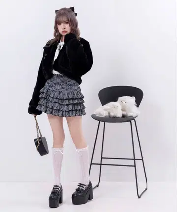 [ DearMyLoveRose ] 밀푀유 프릴 미니 스커트