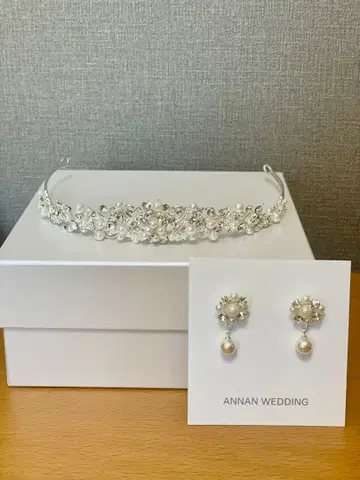 ANNANWEDDING 티아라 귀걸이 세트